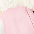 2pcs Kid Girl Unicorn Print Spike Design Colorblock Sweatshirt and Pants Set Pink image 5
