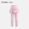 Barbie Toddler Girl Star Print Ruffle Skirt Leggings Pink image 5