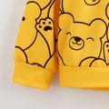 2pcs Kid Boy Cute Bear Print Sweatshirt and Elasticized Pants Set Yellow image 5