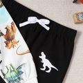 2pcs Kid Boy Animal Dinosaur Print Pullover Sweatshirt and Elasticized Pants Set OffWhite image 5