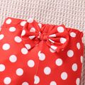 Baby Girl Bow Front Polka Dots Pants Leggings Red