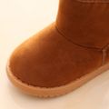 Toddler Solid Cotton Fleece-lining Snow boots Brown image 2