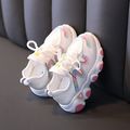 Toddler / Kid Colorful Mesh Lace-up Casual Sneaker White image 4