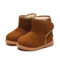 Toddler Solid Cotton Snow boots Brown