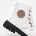 Toddler / Kid Solid Lace-up Fleece-lining  Casual Boots White
