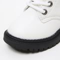 Toddler / Kid Solid Lace-up Fleece-lining  Casual Boots White image 4