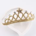 Kids Solid Color Stars Crown Headband Party Crown Headband Ornament Gold image 1