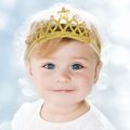 Kids Solid Color Stars Crown Headband Party Crown Headband Ornament Gold image 4