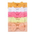 Pure Color Bow Headband for Girls Yellow image 1