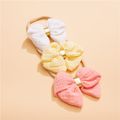 3-pack Solid Bowknot Hair Ties for Girls White