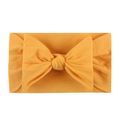 Pure Color Bow Headband for Girls Yellow image 2
