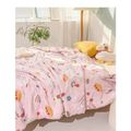 1PCS Pink Pattern Pure Brushed Blanket, Single Double Skin-friendly, Cool Summer Quilt, Air-conditioning Quilt, Good Product Thin Quilt, Thin Cool Quilt Pink
