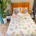 Floral Soft Warm Blanket Washed Summer Simple Style Multi-pattern Hot-selling Cool Quilt Summer Comfortable Air-conditioning Quilt Light Pink
