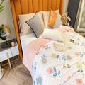 Floral Soft Warm Blanket Washed Summer Simple Style Multi-pattern Hot-selling Cool Quilt Summer Comfortable Air-conditioning Quilt Light Pink