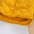Baby Solid Thickened Lined Lapel Long-sleeve Quilted Outwear Jacket Ginger