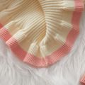 Toddler Girl Ruffled Colorblock Rib-knit Sweater White