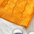 Toddler Girl/Boy Solid Cable Knit Turtleneck Sweater Yellow image 5