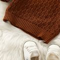 Toddler Boy/Girl Turtleneck Textured Sweater Brown image 5
