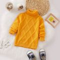 Toddler Boy/Girl Turtleneck Argyle Pattern Solid Color Sweater Ginger