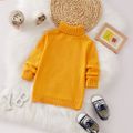 Toddler Boy/Girl Turtleneck Argyle Pattern Solid Color Sweater Ginger