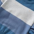 Toddler Boy Casual Stripe Colorblock Knit Sweater Blue image 5