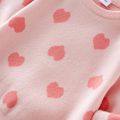 Baby Girl Allover Heart Pattern Pink Knitted Sweater Pink image 5