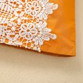 2pcs Baby Lace Splicing Sleeveless Cotton Tank Top and Shorts Set Orange image 3