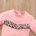 2-piece Toddler Girl Leopard Print Pullover Sweatshirt and Pants set Pink