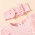 3 unidades Bebé Menina Costuras de tecido Coala Bonito Conjunto para bebé Rosa