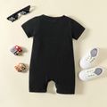 Baby Boy 95% Cotton Short-sleeve Letter Print Colorblock Romper Color block