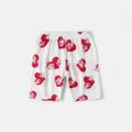 Tom and Jerry 2-piece Toddler Girl Heart Print Tee and Shorts Set Red image 4