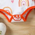 2-Pack Baby Girl Long-sleeve Rainbow Graphic Rompers Set Orange image 5