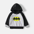 Batman 2pcs Toddler Boy Raglan Sleeve Cotton Hoodie Sweatshirt and Allover Print Pants set Grey image 3