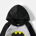 Batman 2pcs Toddler Boy Raglan Sleeve Cotton Hoodie Sweatshirt and Allover Print Pants set Grey image 4