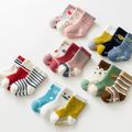 3-pack Baby / Toddler Multi-style Print Thick Terry Non-slip Socks Multi-color