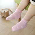 5 Paar Baby-/Kleinkind-/Kindherz-Sternmuster-Mesh-Socken rosa