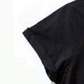 Round collar Skeleton Litooffset print Short Sleeve casual T-shirt Black