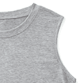 casual Heart-shaped Letter Print Round collar Tank Tops Light Grey image 2