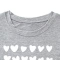 casual Heart-shaped Letter Print Round collar Tank Tops Light Grey image 3