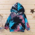 2-piece Baby / Toddler Tie-dye Pullover and pants Set Deep Blue