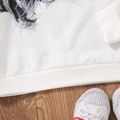 Kid Boy Lapel Collar Long-sleeve Plaid Shirt/ Solid Color Elasticized Cotton Pants White image 5