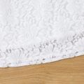 Toddler Girl Ruffle Collar Bowknot Lace Design Long-sleeve White Dress White