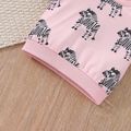 Baby Girl Allover Zebra Print Long-sleeve Sweatshirt Pink image 5