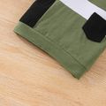 2 unidades Bebé Menino Costuras de tecido Casual Manga comprida Conjunto para bebé Exército Verde image 3