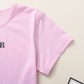 Beautiful Kid Girl Casual Letter T-shirt Pink image 4
