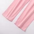 Kid Girl 100% Cotton Bowknot Decor Elasticized Solid Casual Pants with Pocket (Multi Color Available) Pink