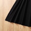 Kid Girl Sweet Bowknot Design Colorblock Cami Dress Black