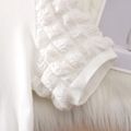 2pcs Kid Girl Textured Short-sleeve Tee and Plaid Pleated Skirt Set White image 3