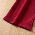 Kid Girl Flouce Belted Chiffon Slip Jumpsuits Red image 4