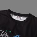 2pcs Kid Boy Game Console Print Short-sleeve Tee and Elasticized Shorts Set Black image 2